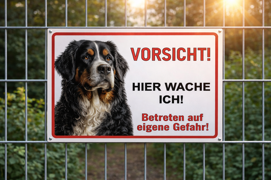 Hundeschild Berner Sennenhund Hier wache ich außenbereich