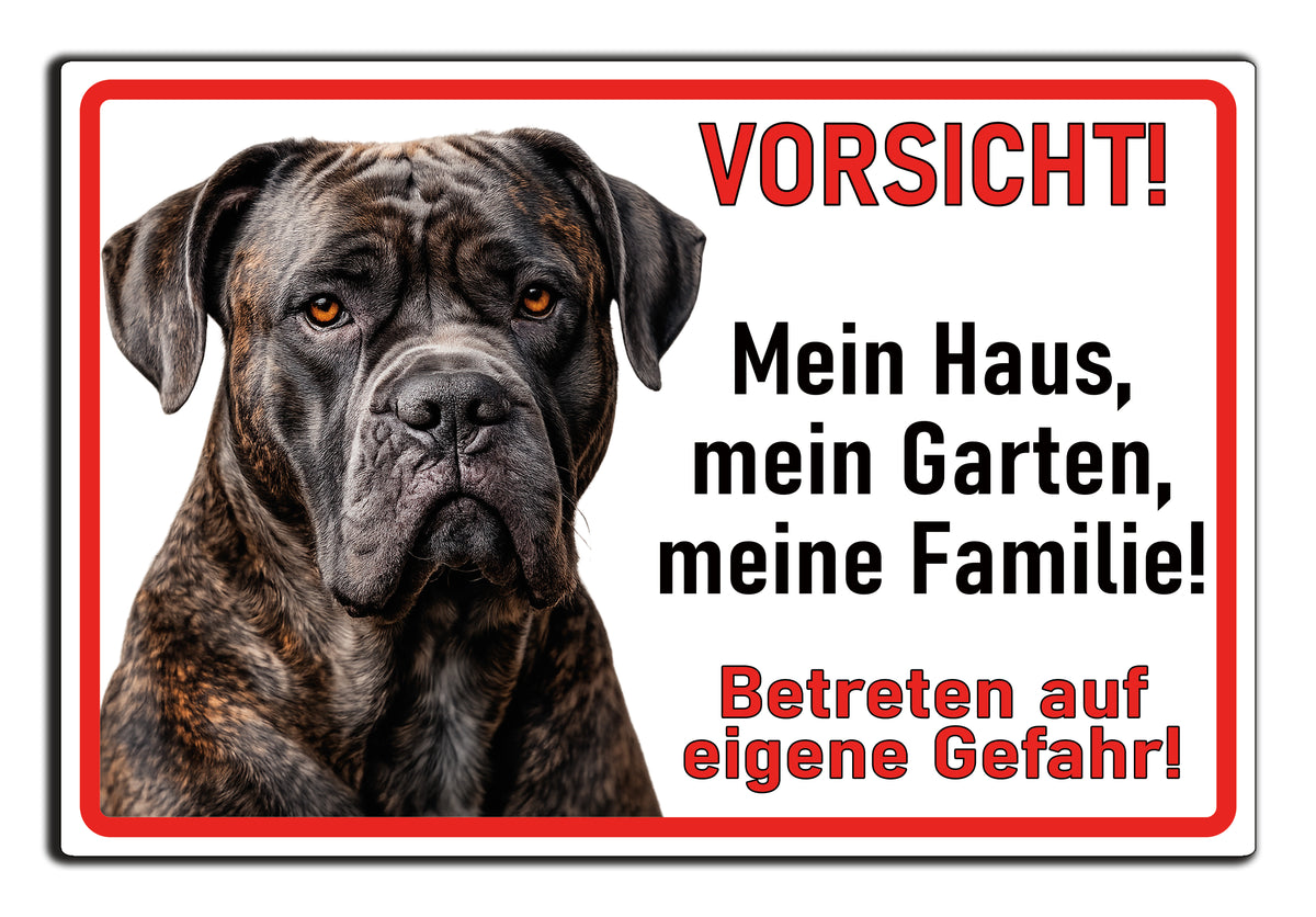 Cane Corso Mein Haus mein Garten meine Familie Warnschild