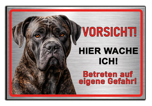 Hundeschild Cane Corso Hier Wache Ich