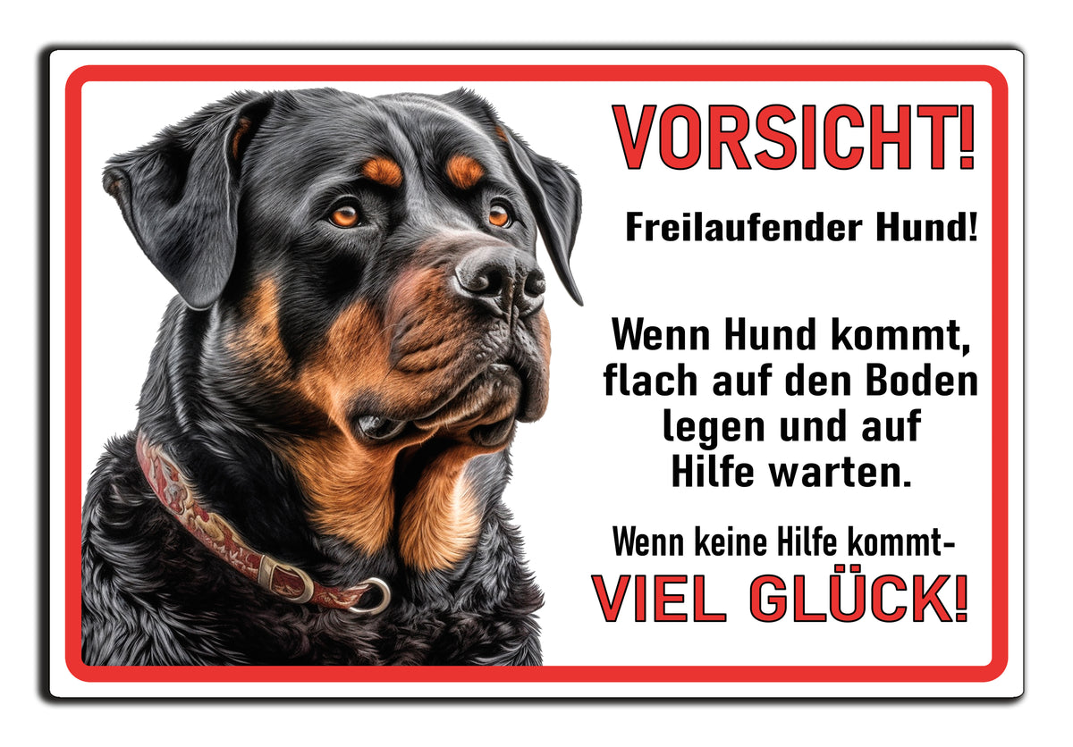 Rottweiler Freilaufender hund
