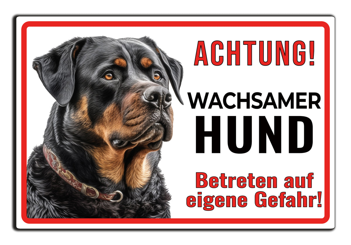 Achtung Hund Rottweiler