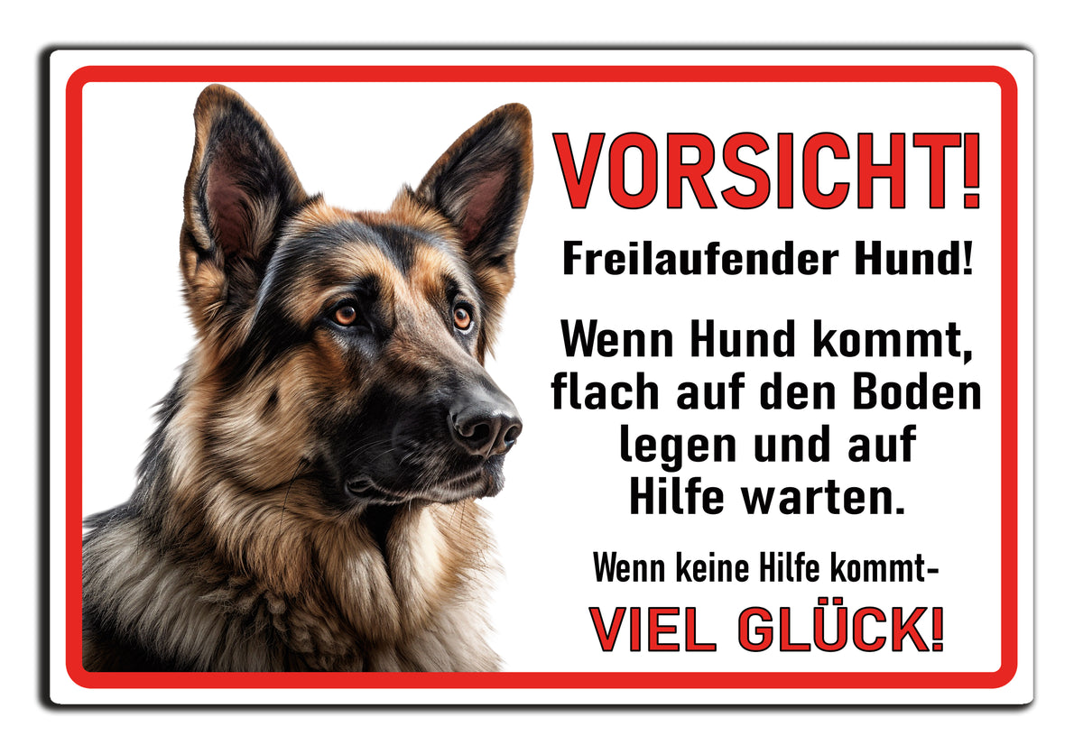 Hundeschild Wunschtext weiß