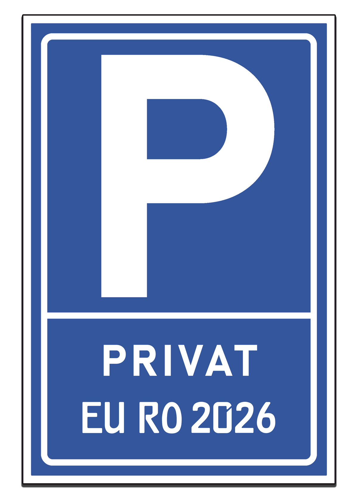 Parkplatzschild Personalisiert | Privatparkplatz Schild 30x20 cm mit Wunschtext oder Kennzeichen