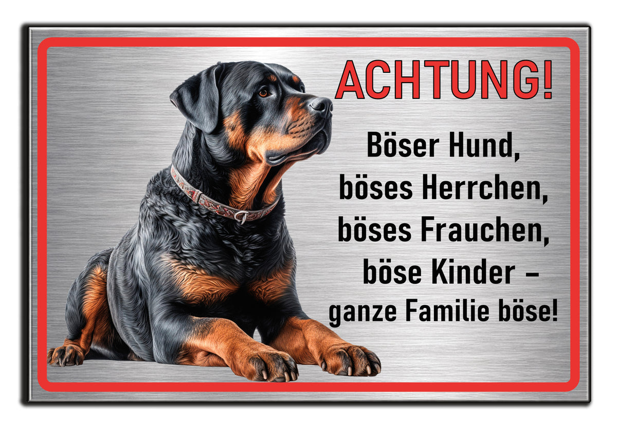 Rottweiler Actung Böser Hund