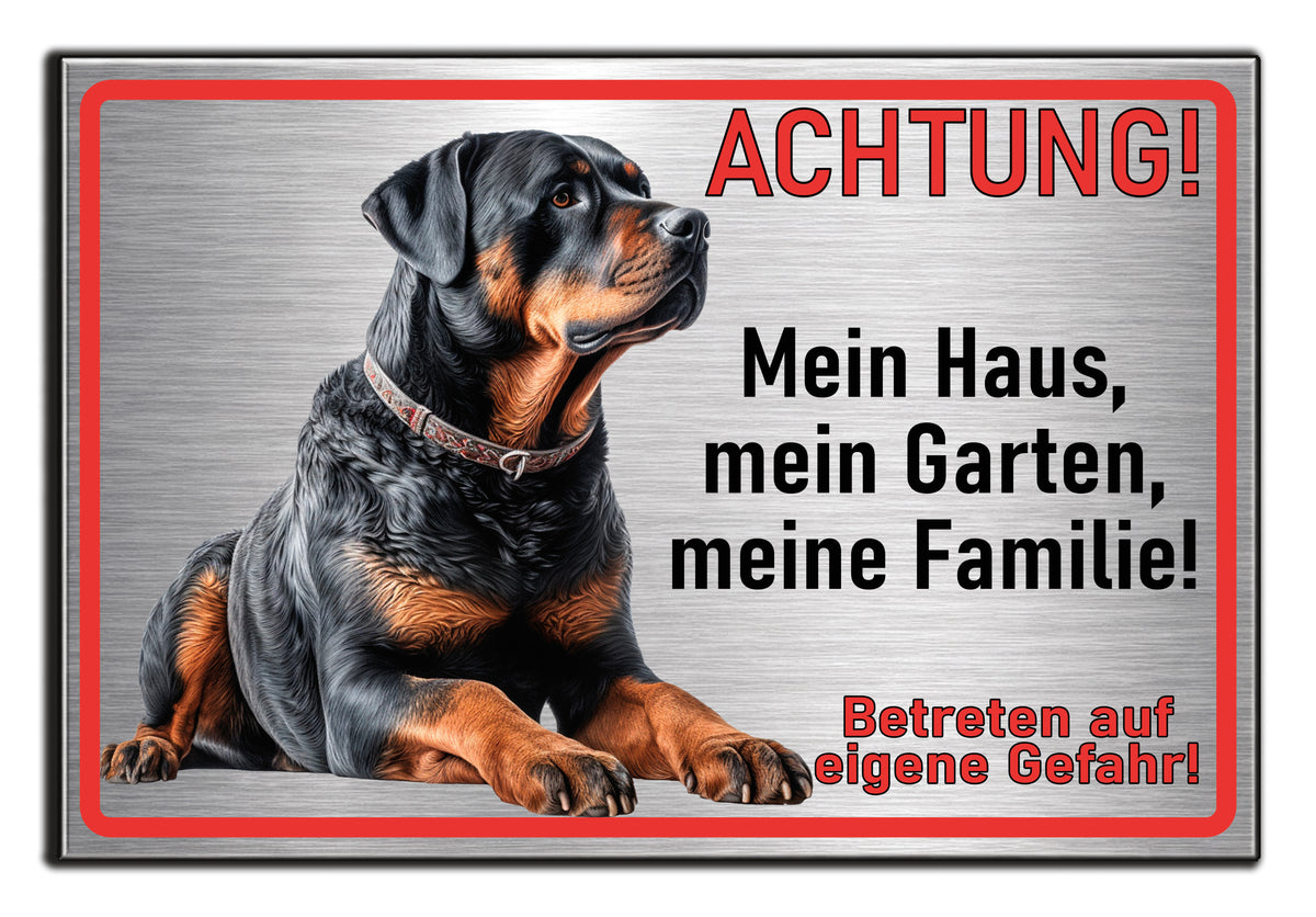 Hundeschild mein Haus mein Garten meine Familie