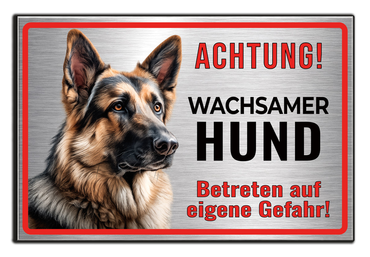 Warnschild Hund für Grundstück und Einfahrt