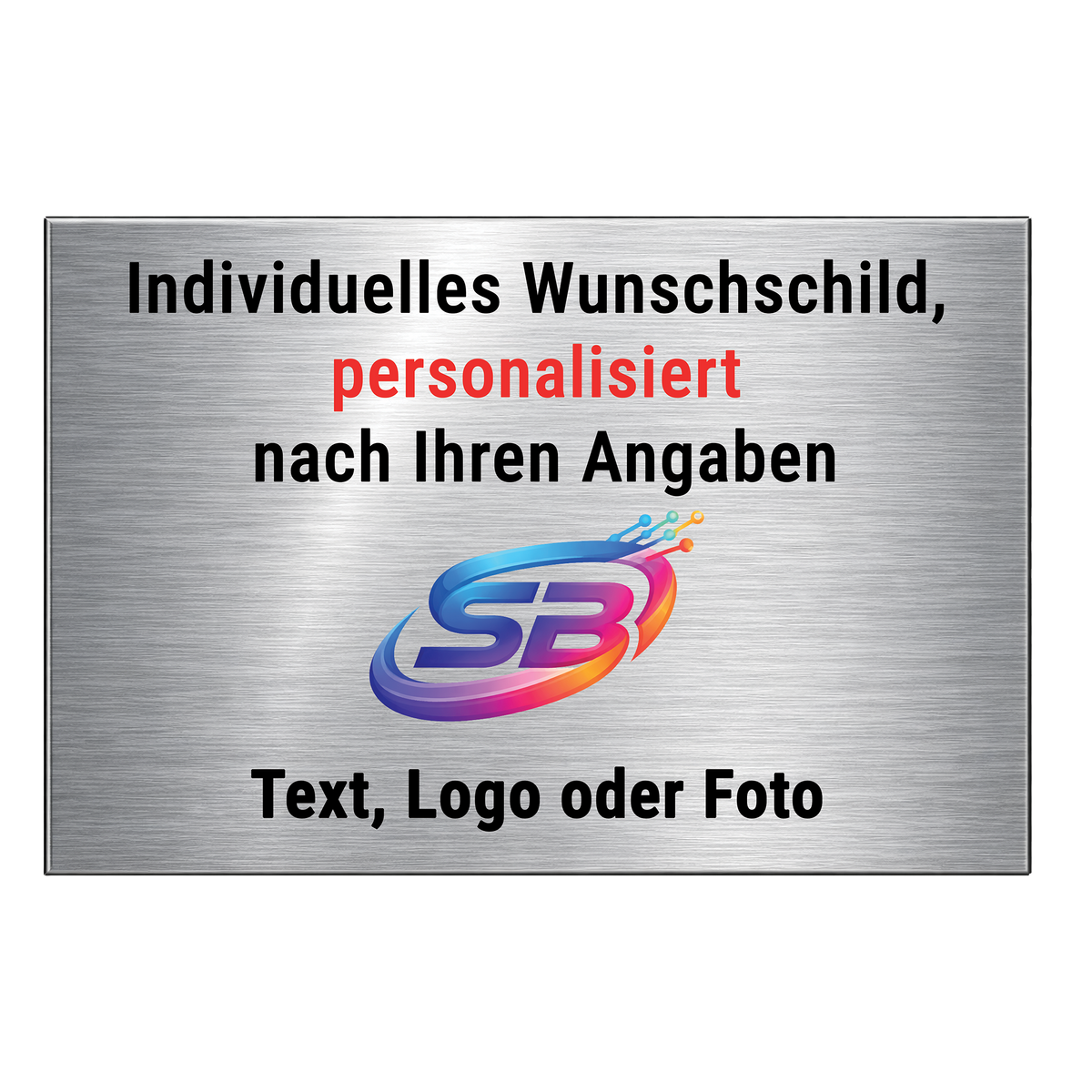 Individuell gestaltbares Schild