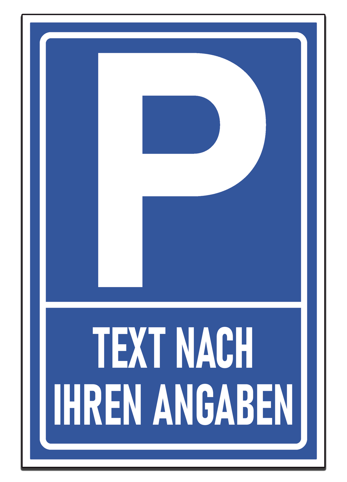 Parkplatzschild Personalisiert | Privatparkplatz Schild 30x20 cm mit Wunschtext oder Kennzeichen
