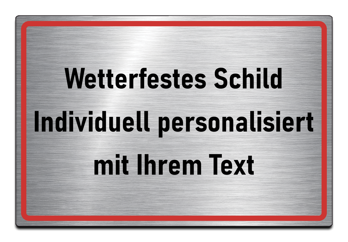 Individuelles Türschild mit Wunschtext aus Aluverbund
