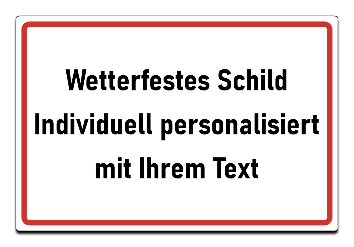 Wetterfestes Hinweisschild für Büro und Praxis