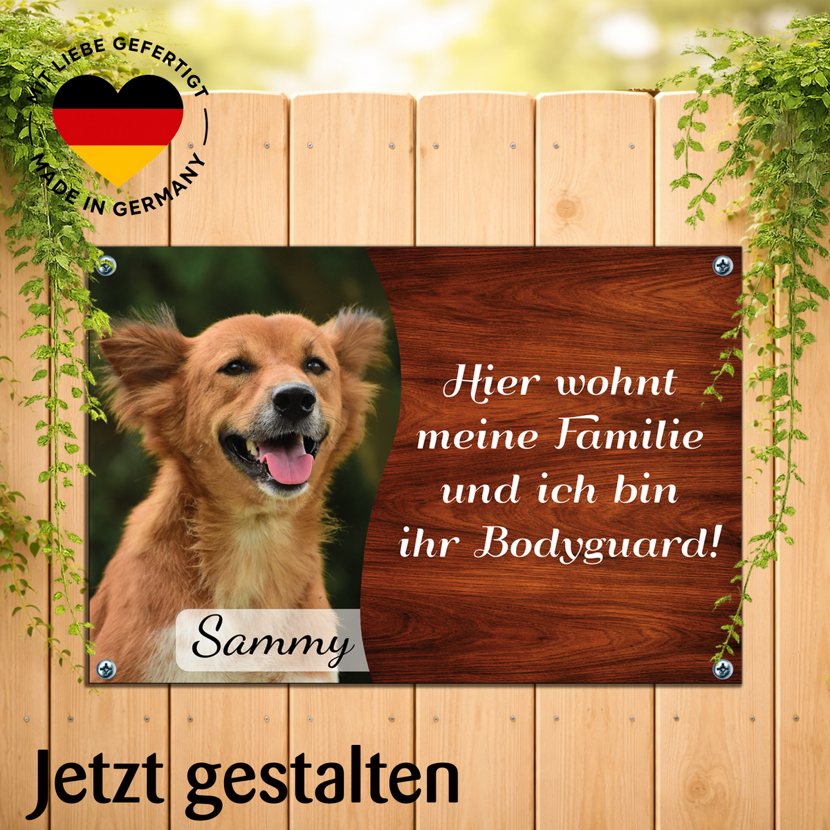 tuerschild hund personalisiert